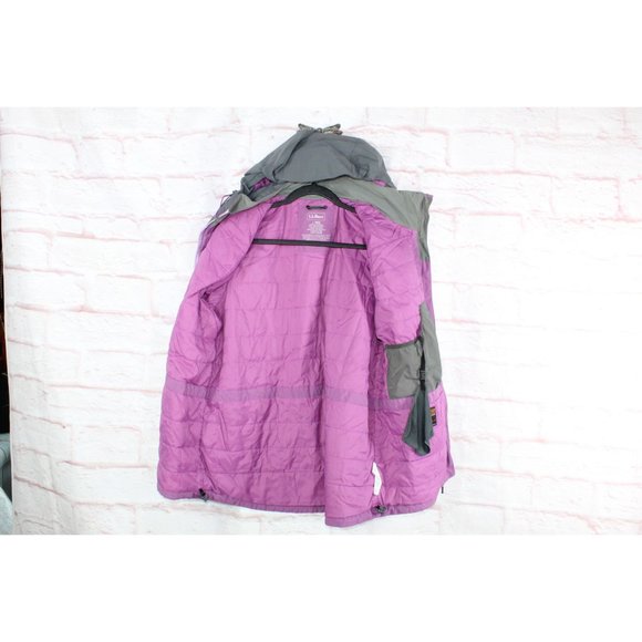 LL Bean Purple Polyester Lined Insulated Zip-up Hooded Wildcat Jacket L - Picture 6 of 11